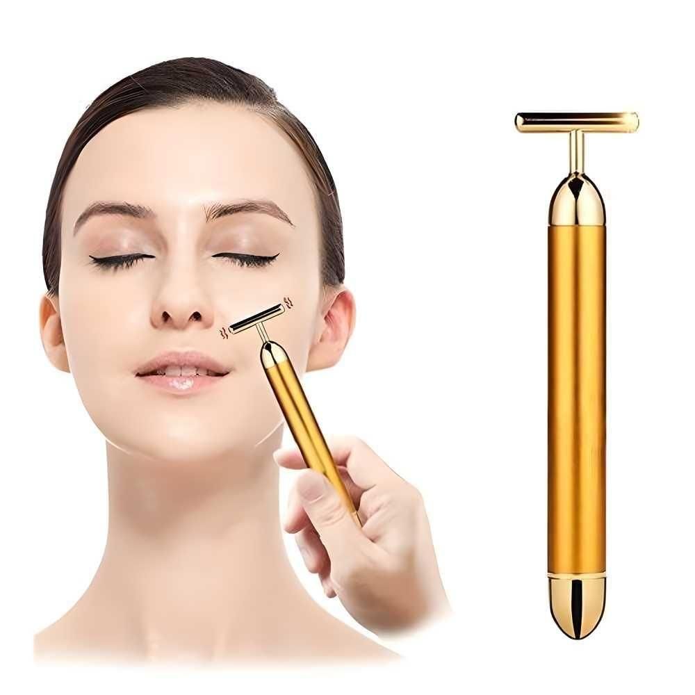Dazzip 24K Gold Energy Beauty Bar Facial Massage Roller