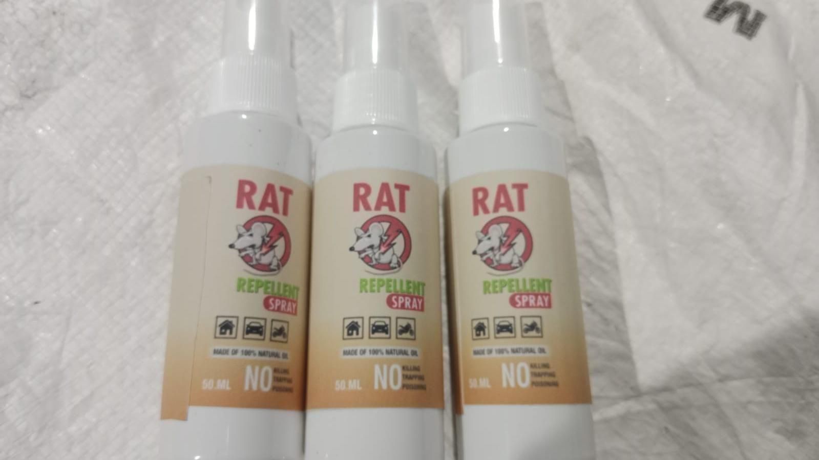 Dazzip Rat Repellent Spray 50ml (Pack of 3 | Long-Lasting Rodent Control)